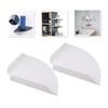 2pcs Wall Mount Floating Corner Shelves Quarter Round Hanging Corner Shelves for Bedrooms Living Rooms Shower Room