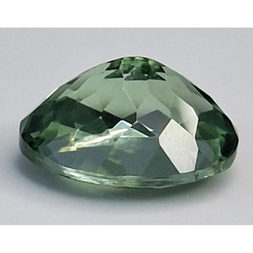 9-11 Ct Natural Green Parti Sapphire Oval Cut VVS Certified Loose Gemstone