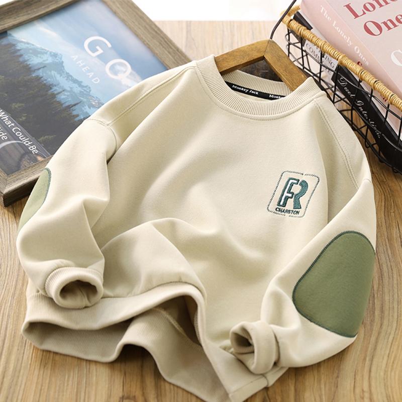 Módní mikina s dlouhým rukávem, tričko ve stylu písmen, prodyšné, pro chlapce a dívky, měkké bavlněné oblečení, ležérní mikina, nadměrná velikost