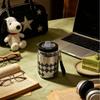Stainless Steel Insulated Travel Mug Women 250ml Double Wall Vacuum Flask With Strap Straw Modern Minimalist Office Home