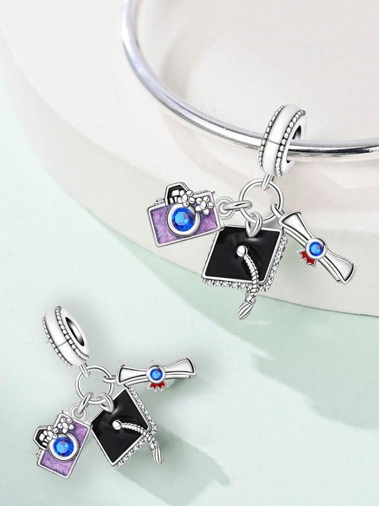 Charms Plata Skull-Headed Bat Beads Charm Copper Plated Fit Charms Copperoriginal Bracelet For Jewelry Making Diy Charm