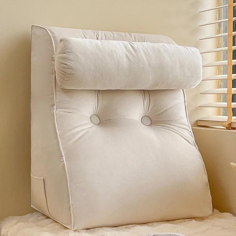 

Newest Headboard Pillows Sofa Waist Cushion with Backrest Support, Office Chair Pillow, Support Wedge Daybed Comfort Rest Pillow 45x55x25cm шампанського