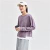 Giordano Women's Faux Layered Irregular Hem Cotton Sweatshirt