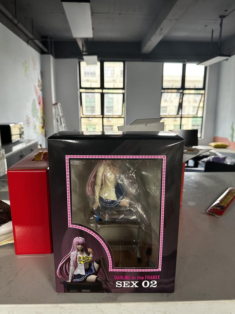 25CM Anime Darling in the FranXX Figure 02 ZERO TWO School Uniform Black Stockings Ver Childhood Model Toy Gift PVC Standing