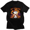 Miniso Été Nouveau Personnalisé Halloween Y2k Snoopy T-shirts pour Femmes Hommes Coton T-shirts T-shirts Manches Courtes T-shirt Vêtements