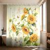 Sunflower Floral Shower Curtain Waterproof Fabric Bathroom Curtain With Hooks Van Gogh Starry Night Print