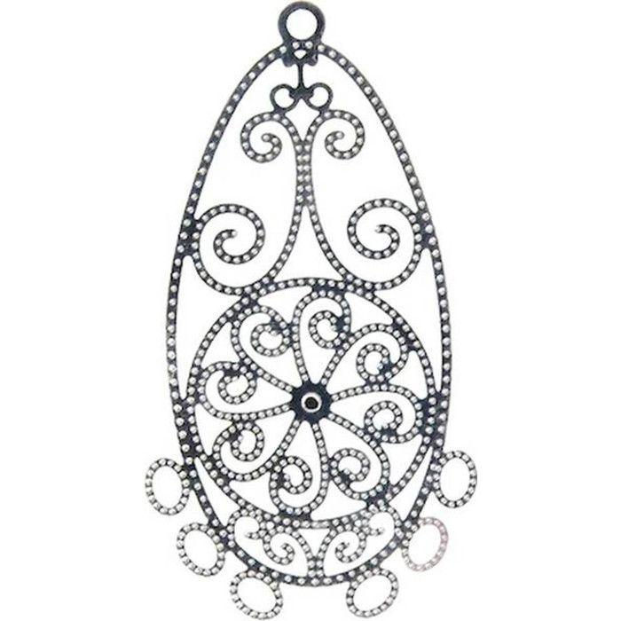 Watermarked Print Oval Silver