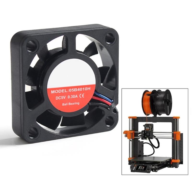 Für MK4/XL Hotend Lüfter 4010 Kühllüfter Ersatzlager Kühler Lüfter 40x40x10mm 5V 3-adrig Hohe Geschwindigkeit 3D-Drucker