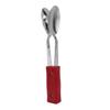 Handle Design Percussion Instrument Silver+Red Folk Instrument  For Music Enthusiasts