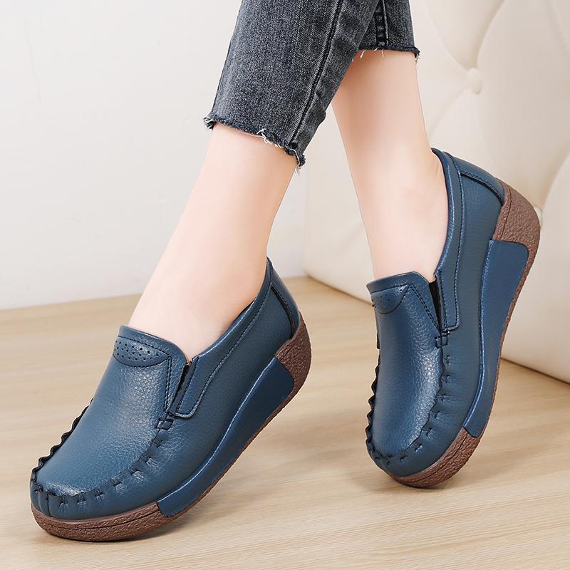 35-41 Women's Oversized Comfortable Thick Soled High Rise Sponge Shoes Mother's Shoes Lazy Shoes Loafers Shoes