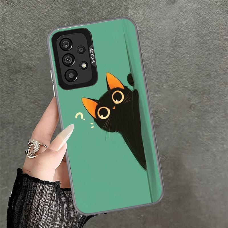 Cat Cute Kitten Cartoon Shockproof Phone Case for Samsung A17 A16 A15 A14 A37 A57 A36 A56 A26 A35 A55 A25 A34 A54 A24 A13 A23 A3