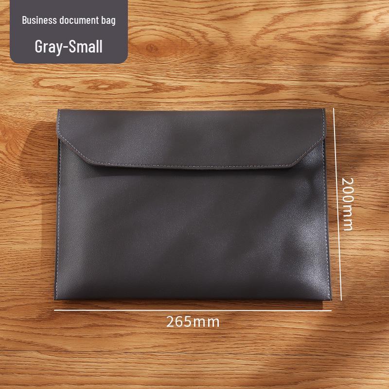 Large Capacity A4 Leather File Bag - Multifunctional Business Office Folder