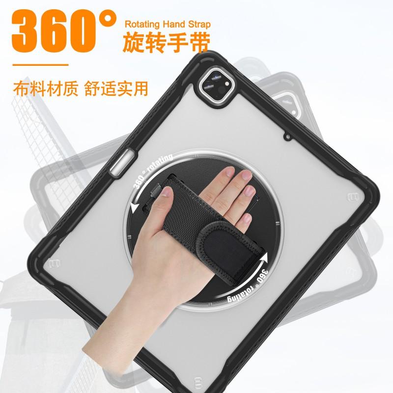 IPad Pro 12.9 Case With Pencil Holder Rotating Stand 3-Layer Heavy Duty Protection