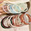 One Step At a Time, Chalcedony Smudged Round Bar Bracelet, New Cold Feeling Bracelet Temperament Light Luxury High-end Jewelry