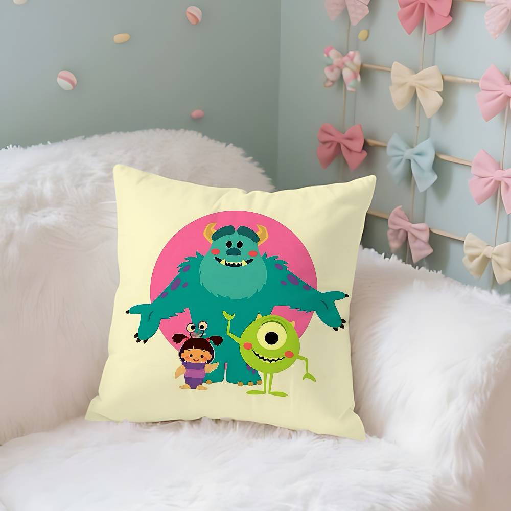 

Anime Mmonster Uuniversity Case Plush Fabric Soft Pillowcase Double Sided Print Cushion Cover Household Gifts 40x40 cm