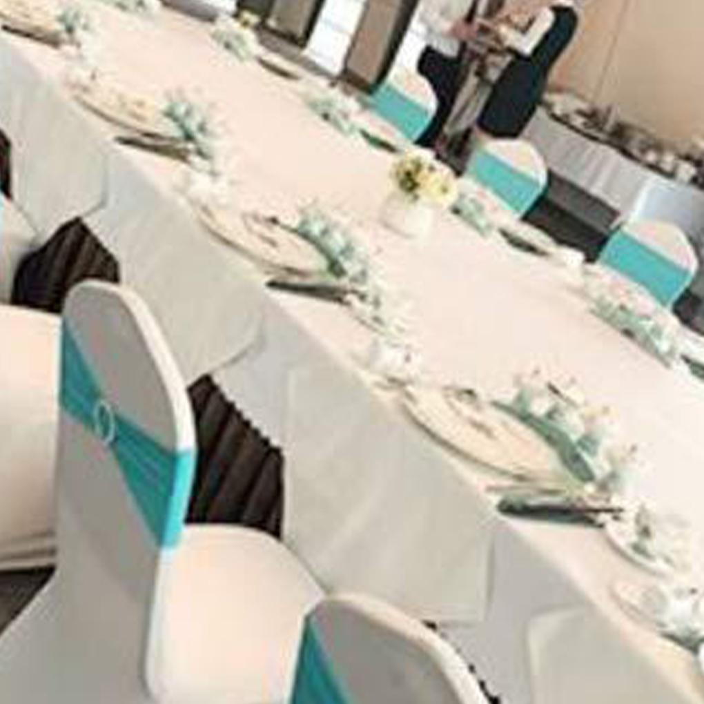 50pieces Premium Easy To Install And Replace Chair Cover Band With Buckle Slider Sashes Bow