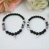 Silver Cross Men's and Women's Couple Gemstone Bracelet