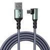 Practical Flexible USB Type C Fast Charge Cord 2Meters Angled Connectors Suitable for Smartphones Switches Power Delivery