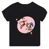 High-quality Casual Cotton T-shirts Boys Girls Cute Short-sleeved New Digital Circus Print T-shirts for Girls, Children's Tops