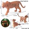 Wild Safari Animal Figurines: Giraffe, Elephant, Rhinoceros, Brown Bear, Tiger, Lion, Leopard, Hippopotamus - Solid Cognitive Toys