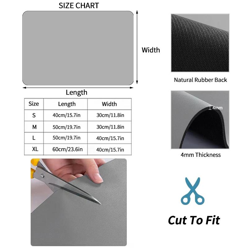 Rubber Coffee Countertop Drain Pad Quick Dry Coffee Dish Cup Drying Mats Kitchen Dining Table Large Absorbent Draining Mat