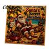 Christmas Faux Pearl Painting Kit Xmas Art Kit, Santa Claus Reindeer DIY Seasonal Supplies Sparkling 3D Festive Wall Craft for Adults, Winter Holiday