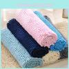 Ultraabsorberande Chenille Badrumsmatta Set Modern Enkel Stil Halkfria Badmattor
