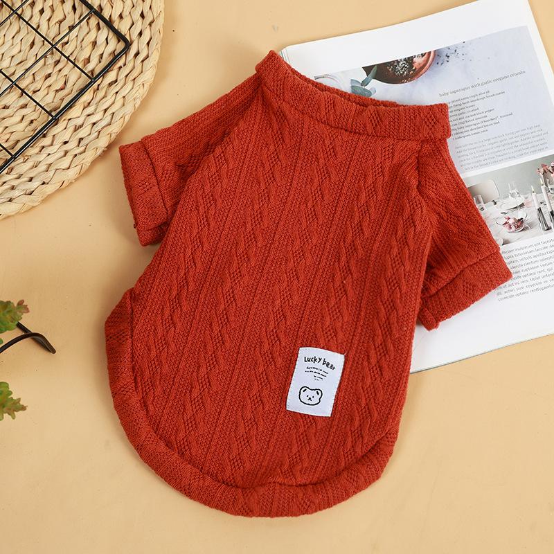 Dog clothes cat autumn and winter clothes warm and comfortable two-legged pet sweater puppy dog clothes knitted sweater jacket