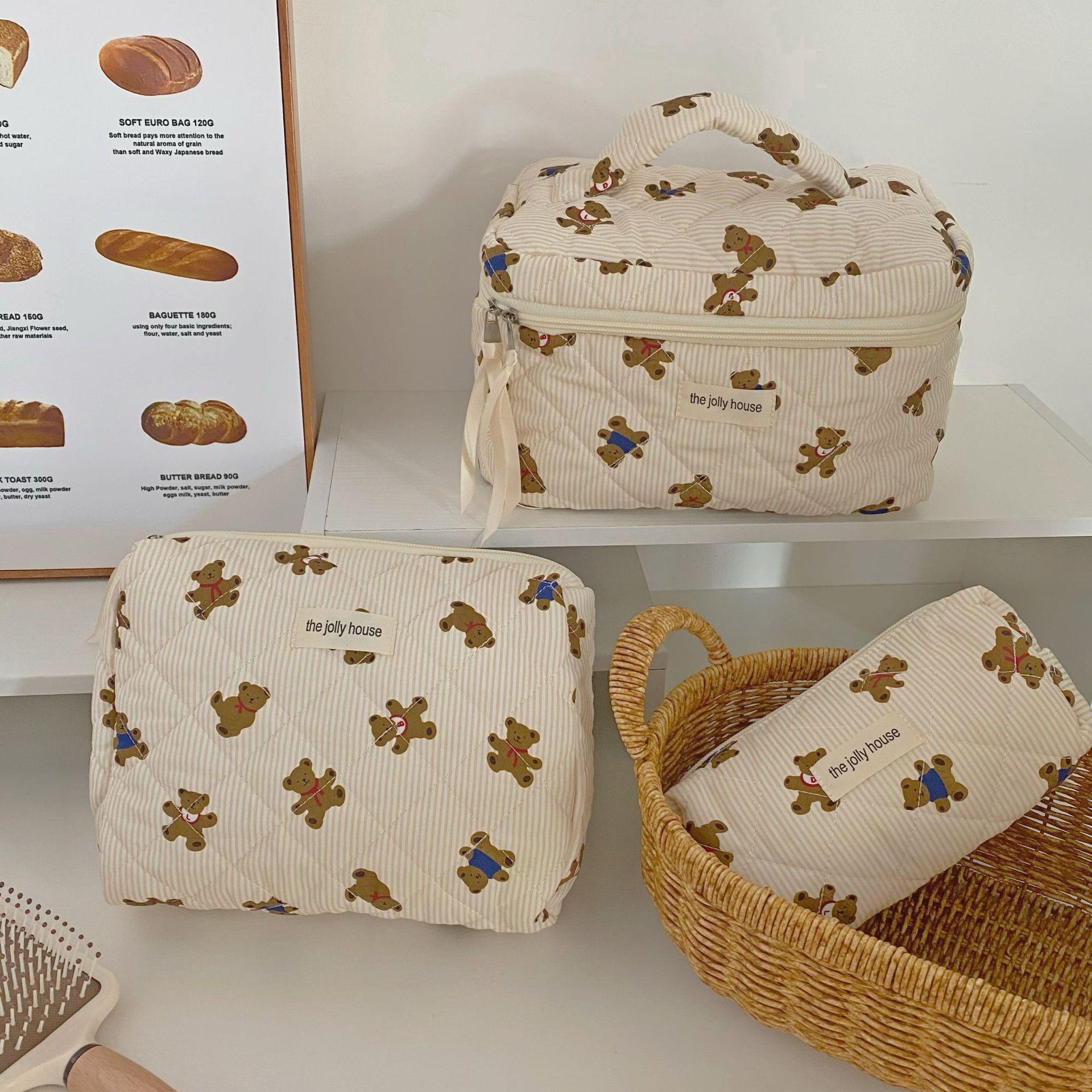 

Большая косметичка с бантом в корейском стиле: Просторный, Портативный Дорожный Органайзер для Туалетных Принадлежностей и Косметики для Девочек Large