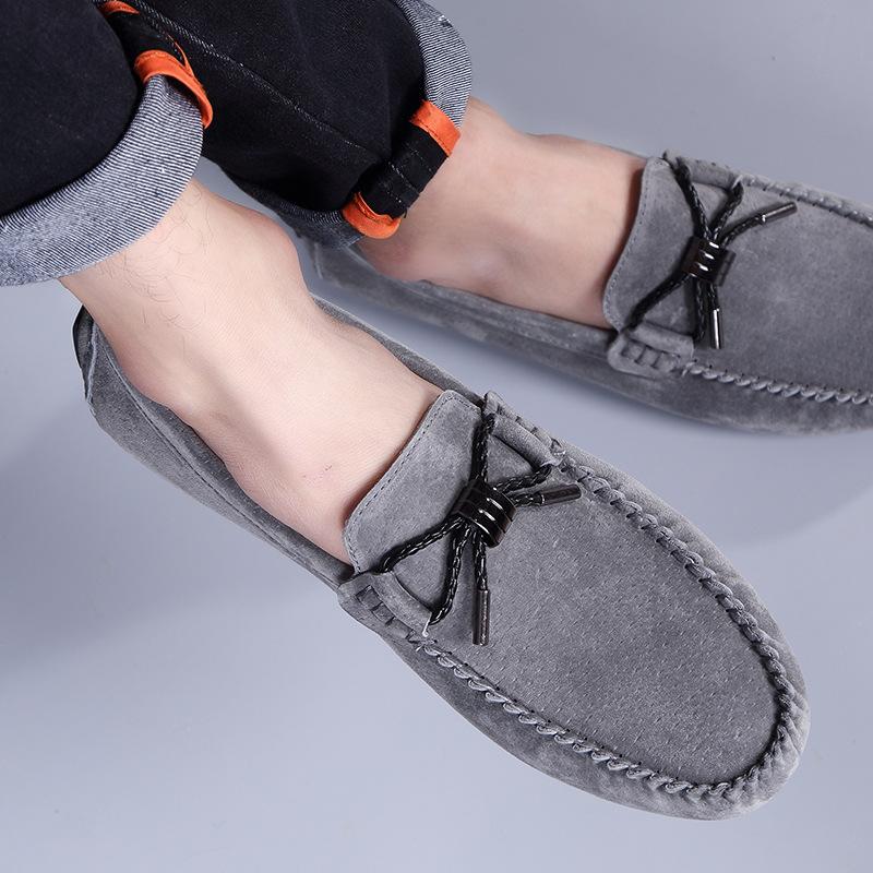 Autumn new leather Doudou shoes breathable lazy shoes personalized driving shoes