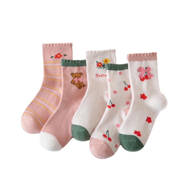 Children's Summer Breathable Mesh Mid-Calf Socks - Trendy Stripe Design for Boys and Girls