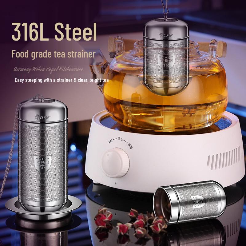 316 Stainless Steel Tea Infuser & Strainer for Kettles & Thermos Cups