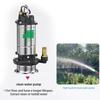 370W/750W Stainless Steel Submersible Pump Drainage Irrigation Self-priming Sewage Pump Agricultural Pumping Garden Tools