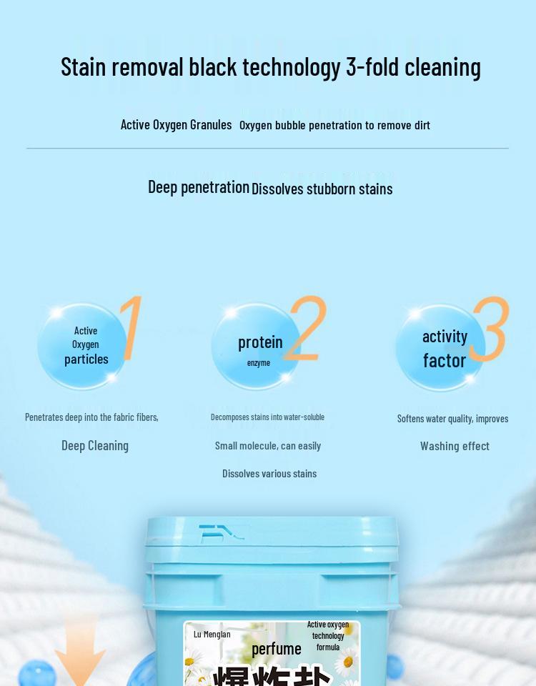 Spot Detergent: Perfume Boost, Stain & Yellow Remover, Color Renew, Bleach-Free, Fabric & Hand Protection, 5lb Bucket