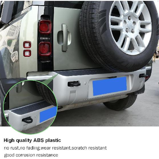 PIUGILH Rear Bumper Protector Guard Trim Cover Compatible with 2020 2021 2022 2023 Land Rover Defender, Scratch Resistant Trunk Door Entry Guards,