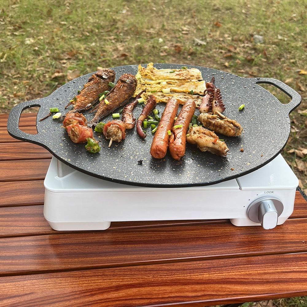 11.42 Inch Round Griddle Nonstick Barbecue Pan Practical BBQ Grill Pan Picnic