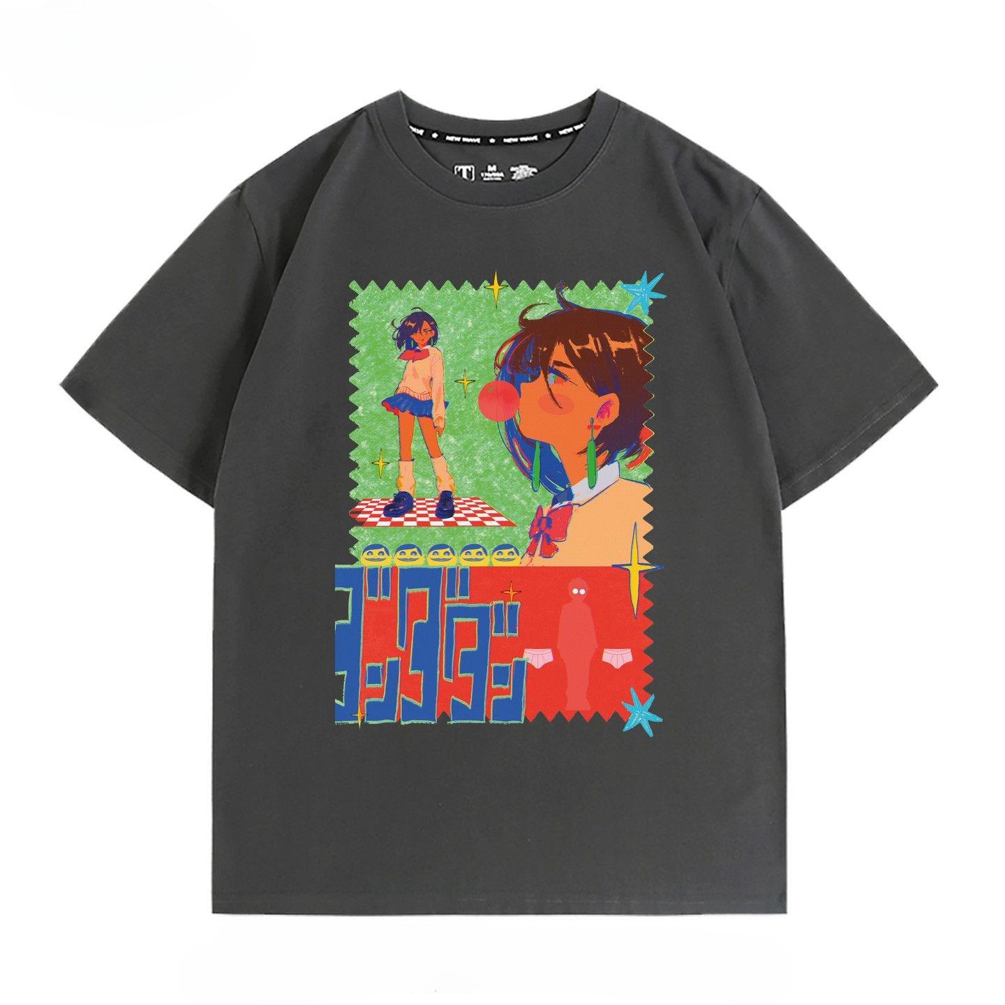 

Dandadan Graphic Print Autumn Pure Cotton Men s and Women s T-shirt Short Sleeve Street Fashion Trend Clothing Anime T-Shirt S