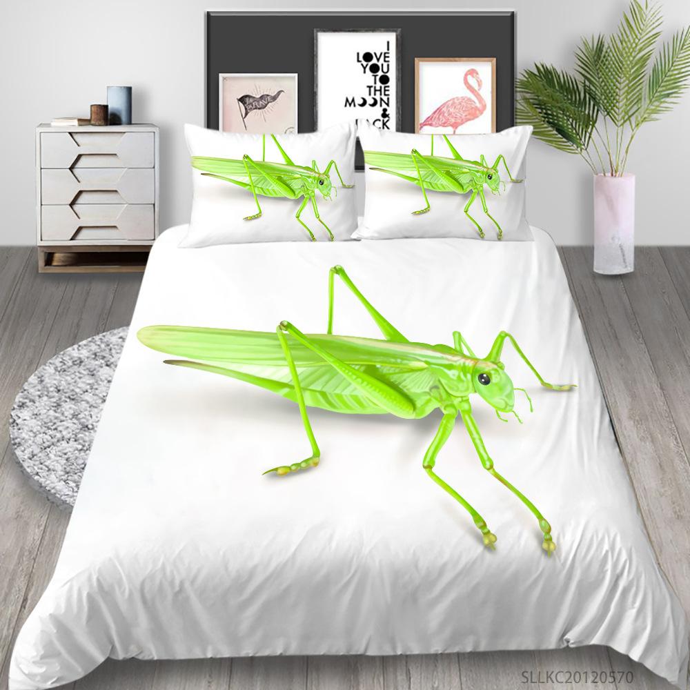 Insect Series Quilt Cover Pillowcase Two Or Three-Piece Set 3D Digital Printing Polyester