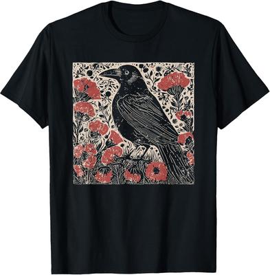 Folk Art Inspired Crow Graphic Tee