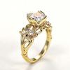 New Women's Ring Sweet and Gentle Floral-shaped Cubic Zirconia Ring Fashionable and Versatile Accessories for Everyday Wear