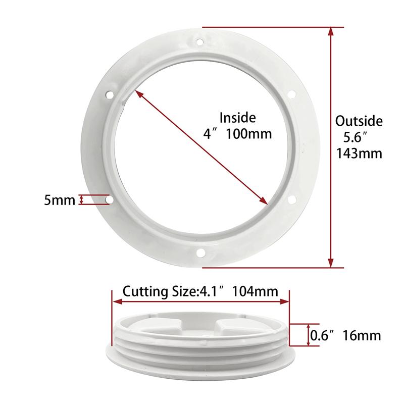 4In Marine Round pection Deck Plate Hatch With Detachable Smooth Center, Water Tight For Outdoor tallations,
