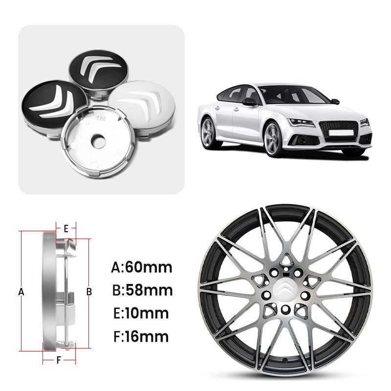 56/60MM Car Wheel Center Hub Caps Sticker Badge Tire Rim Covers For Citroen C4 C3 Xsara C-Elysee C5 C1 DS DS3 DS5 DS4 Picasso