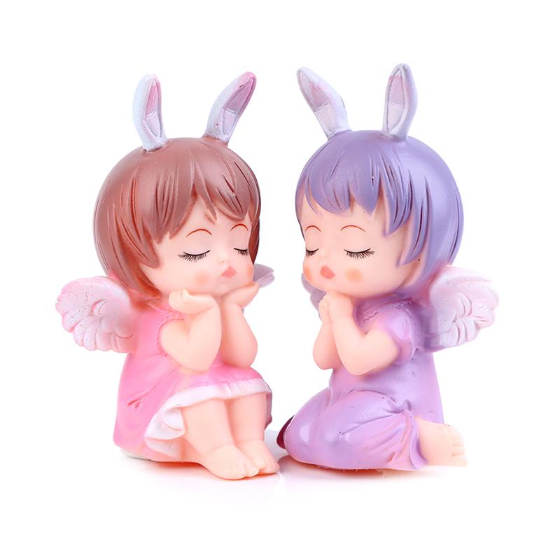 1PC Cute Angel Anne Figurines Cake Decoration Kawaii Angel Figure Toys For Birthday Party Cake Desktop Decor Ornament