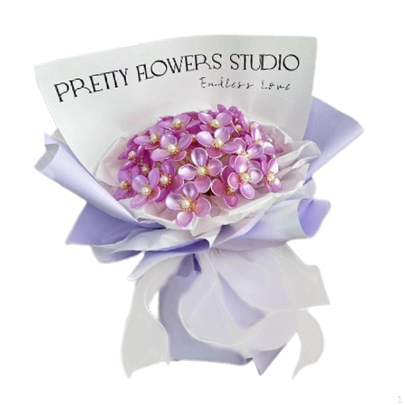 

DIY Simulation Magnolia Bouquet, Unfinished Material Kits, Beautiful Arrangement Purple Petals