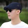 Béret fin d'été pour homme, chapeau à bec de canard, style rétro, style britannique, en maille
