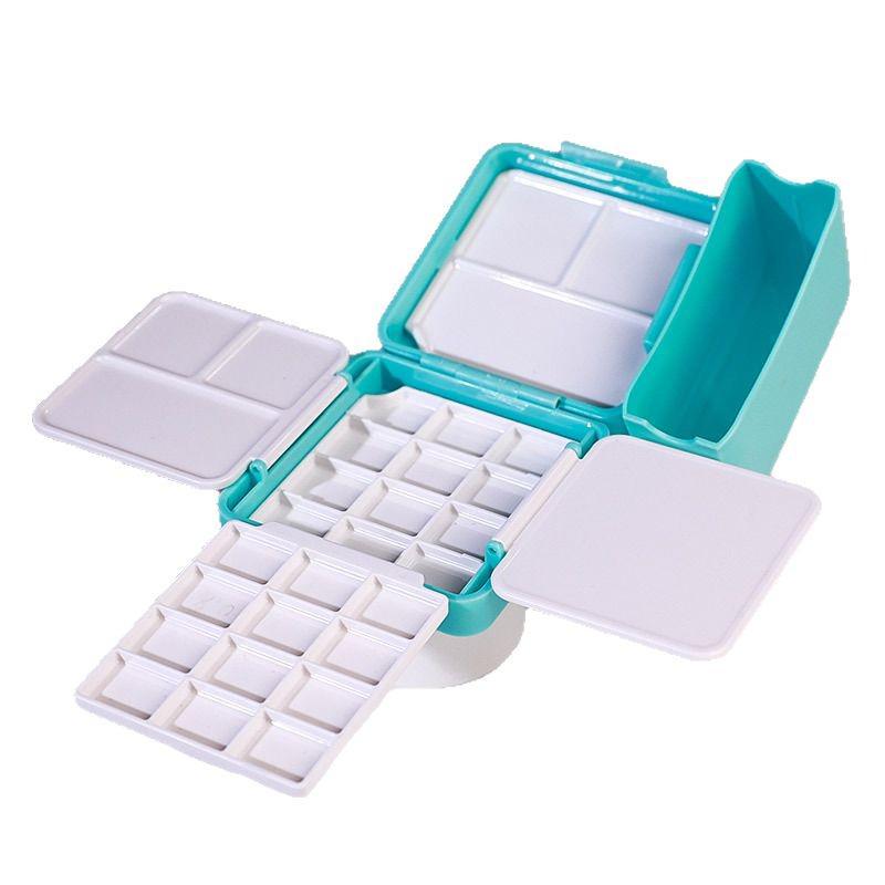 Portable Multi-Functional Watercolor Paint Box with Brush Washer Palette & Bucket