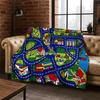 City Traffic Road Highway Runway Child Flannel Blanket Throw Blanket for Bedroom Living Room Bed Travel Camping Picnic Gift