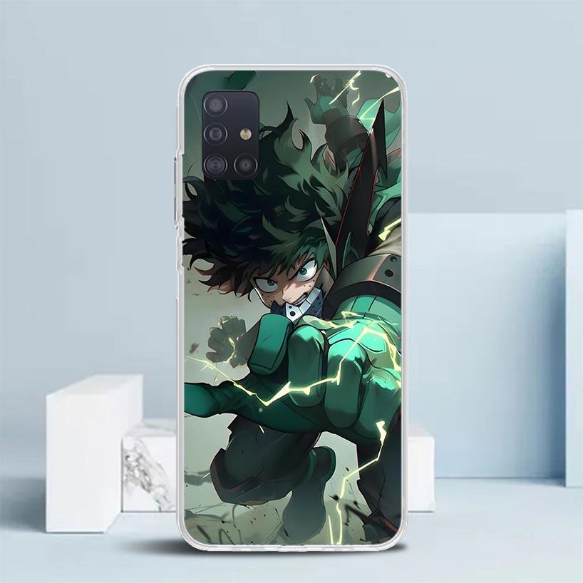 Midoriya Izuku Deku MHA My Hero Soft Cover for Samsung Galaxy A12 A22 A32 A52 A72 A02S Phone Case Note 20 Ultra 10 S10 Plus A51