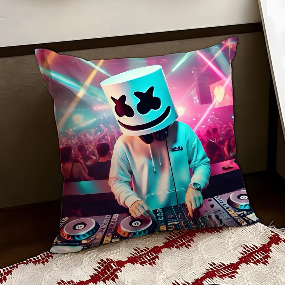 DJ MMarshmello Cushion Cover Reversible Soft Durable Pillow Cover Home  Car MultiScene Use for Daily Comfort