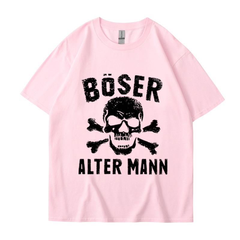 Men s Summer Skull Print T-Shirt Cotton Tops Tee Men Women Round Neck Streetwear Short Sleeve Streetwear S